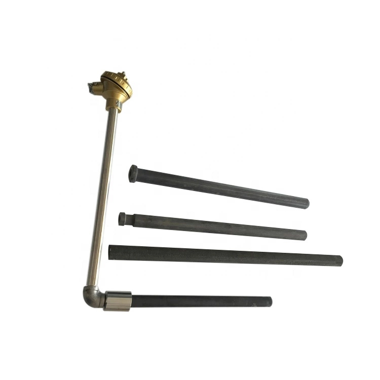 Silicon nitride Silicon carbide tube Angular Thermocouple for Molten Metals