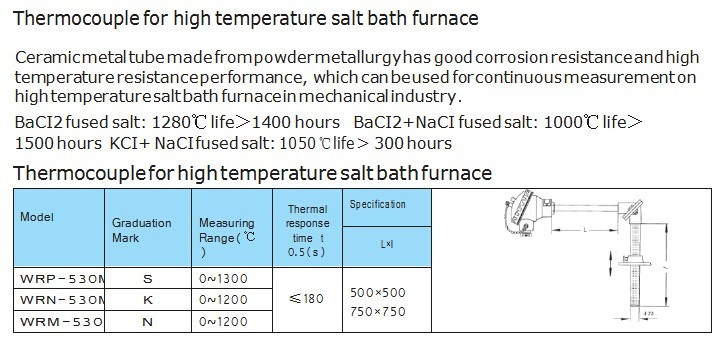 L-SHAPE K TYPE THERMOCOUPLE