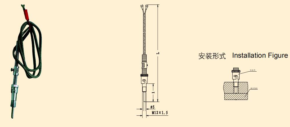 K Type Pressure Spring Thermocouple Temperature sensor